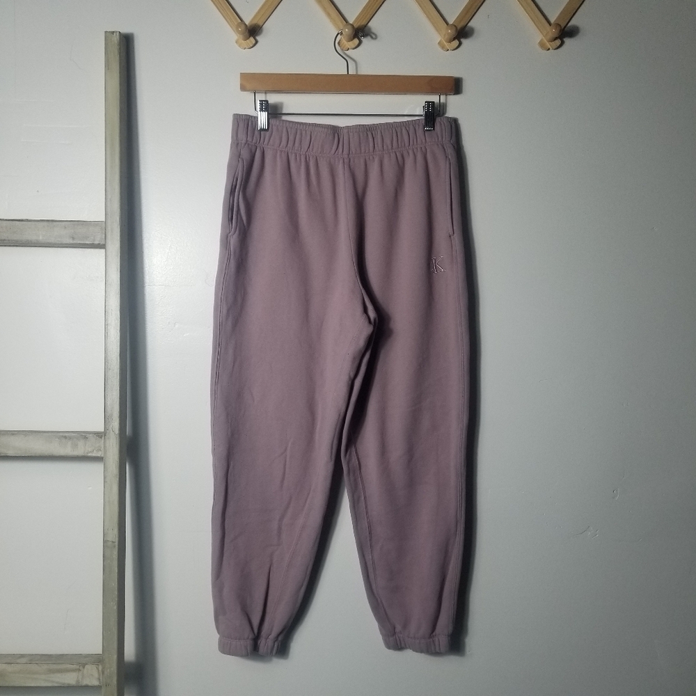 CALVIN KLEIN WOMEN'S MAUVE PURPLE SWEATS SIZE MEDIUM